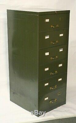Industrial 6 Draw Steel Cabinet Vintage 1940/50's Home Loft Studio Collectable