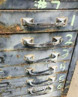 Industrial 6 Drawer Map Cabinet