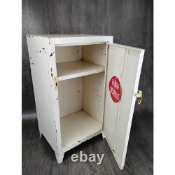 Industrial Metal Medical Cabinet White Steel Storage Locker 28 Freestanding Sm