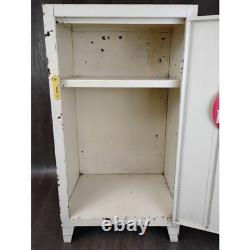 Industrial Metal Medical Cabinet White Steel Storage Locker 28 Freestanding Sm