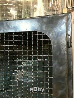 Industrial Metal Mesh Cabinet, Vintage Rustic Cupboard