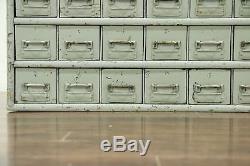 Industrial Salvage Antique 55 Drawer File or Collector Cabinet, Old Paint #28845