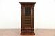 Italian Antique Armoire, Library File Cabinet, Iron & Stained Glass Door #30016