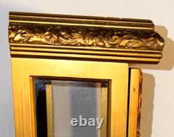 Italian Ornate Gold Glass Display Cabinet Antique Brass Carvings 21 x 11 x 7