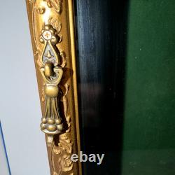 Italian Ornate Gold Glass Display Cabinet Antique Brass Carvings 21 x 11 x 7