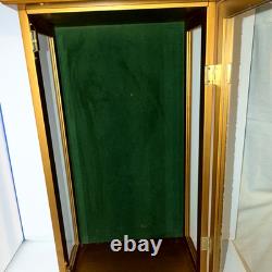 Italian Ornate Gold Glass Display Cabinet Antique Brass Carvings 21 x 11 x 7