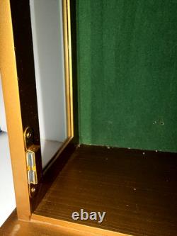 Italian Ornate Gold Glass Display Cabinet Antique Brass Carvings 21 x 11 x 7