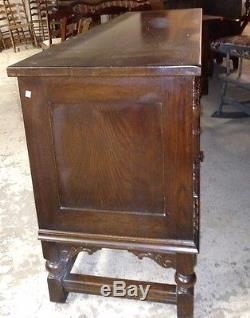 Jacobean Style Antique Carved Oak Buffet Dining Room Server Sideboard