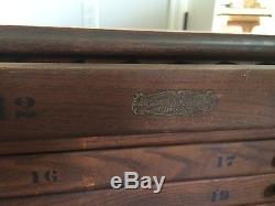 Jessen Rosberg Chicago Antique Watchmakers Lens Cabinet or Spool Thread Cabinet