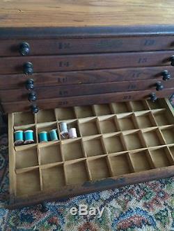 Jessen Rosberg Chicago Antique Watchmakers Lens Cabinet or Spool Thread Cabinet