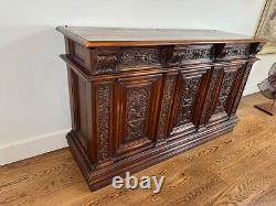 John Sheen, Hand Carved Gothic Revival Console, 60 L x 20 W x 36 H