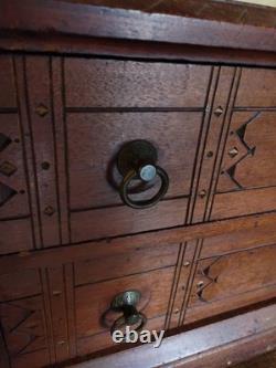 Kimbel and Cabus Style Mirrored Dresser with Tiles Aesthetic Antique Modern Gothic