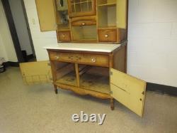 Kitchen Cabinet Original Finish Unusual Form Art Nouveau Flour Sifter 1950's Kitchen Cabinet Original Finish Unusual Form Art Nouveau Flour Sifter 1950's