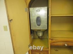 Kitchen Cabinet Original Finish Unusual Form Art Nouveau Flour Sifter 1950's Kitchen Cabinet Original Finish Unusual Form Art Nouveau Flour Sifter 1950's