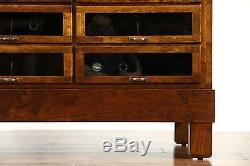 Kitchen Counter Island or Display Cabinet, Cherry, Glass Front Drawers
