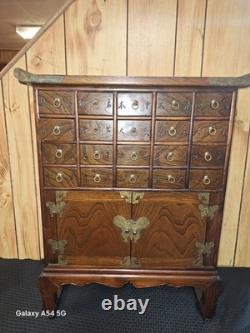 Korean Apothecary Chest Early to Mid 1900's 20 Drawers With Inside Storage