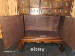 Korean Apothecary Chest Early to Mid 1900's 20 Drawers With Inside Storage