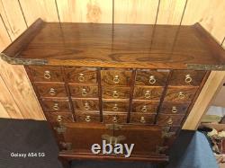 Korean Apothecary Chest Early to Mid 1900's 20 Drawers With Inside Storage