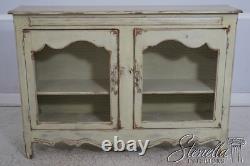 L67963 HABERSHAM Country French Green Painted 2 Door Cabinet