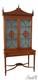 L68343 Vintage Adams Paint Decorated Satinwood China Cabinet