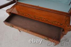 L68343 Vintage Adams Paint Decorated Satinwood China Cabinet