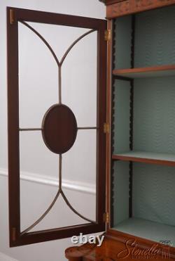 L68343 Vintage Adams Paint Decorated Satinwood China Cabinet