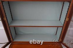 L68343 Vintage Adams Paint Decorated Satinwood China Cabinet