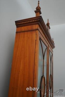 L68343 Vintage Adams Paint Decorated Satinwood China Cabinet