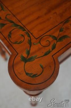 L68343 Vintage Adams Paint Decorated Satinwood China Cabinet
