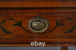 L68343 Vintage Adams Paint Decorated Satinwood China Cabinet