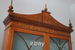 L68343 Vintage Adams Paint Decorated Satinwood China Cabinet
