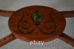 L68343 Vintage Adams Paint Decorated Satinwood China Cabinet