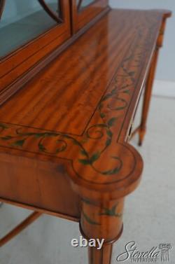 L68343 Vintage Adams Paint Decorated Satinwood China Cabinet