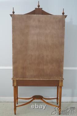 L68343 Vintage Adams Paint Decorated Satinwood China Cabinet