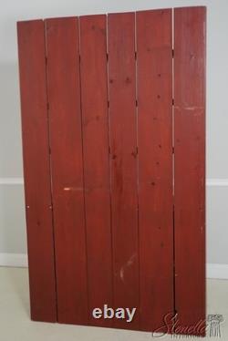 L71161 Country Red Paint Decorated Step Back Cupboard Hutch