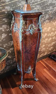 LATE 19thC FRENCH MARBLE TOP BOIS DE SALTINE CUPBOARD