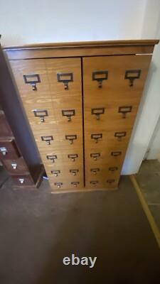 LESLIE DAME Librarian's Mission Style DVD/CD Cabinet for Media Storage Oak