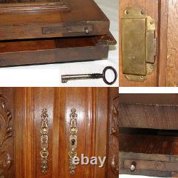 LG 25 Antique Victorian Brack Forest Style Oak Cabinet or Furniture Door PAIR