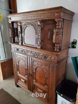 Landstrom Furniture Carved Wood Cabinet