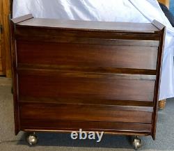 Lane, Furniture MCM, Walnut, Record Cabinet On Castors 1960's, Vintage, Retro