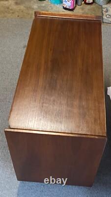 Lane, Furniture MCM, Walnut, Record Cabinet On Castors 1960's, Vintage, Retro