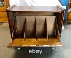 Lane, Furniture MCM, Walnut, Record Cabinet On Castors 1960's, Vintage, Retro