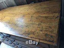 Large Antique Flat File Cabinet, Antique Kitchen Island, Map Cabinet, Apothecary