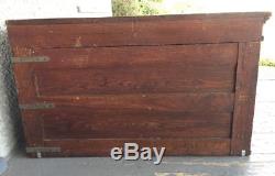 Large Antique Oak Flat File Art Cabinet. ECONOMY DRAWING TABLE CO. 6 Drawers