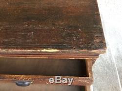 Large Antique Oak Flat File Art Cabinet. ECONOMY DRAWING TABLE CO. 6 Drawers