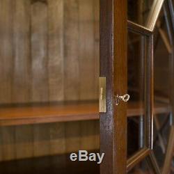 Large Breakfront Bookcase Cabinet, Mahogany, Glazed, Georgian Revival C20th