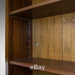 Large Breakfront Bookcase Cabinet, Mahogany, Glazed, Georgian Revival C20th