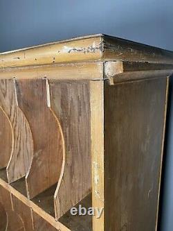 Large Edwardian Pine Factory Pigeon Hole Storage Cabinet