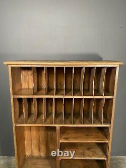 Large Edwardian Pine Factory Pigeon Hole Storage Cabinet