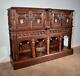 Large French Antique Gothic Revival Cabinet/console/sideboard, Highly Carved Oak